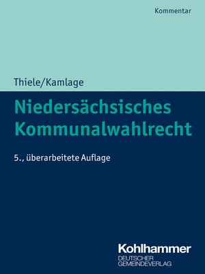 cover image of Niedersächsisches Kommunalwahlrecht